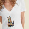 Cat Lover Tee Women Book Lover Reading Librarian Read Women's Jersey Short Sleeve Deep V-Neck Tshirt Cat Lover Tee Women Book Lover Reading Librarian Read Women's Jersey Short Sleeve Deep V-Neck Tshirt