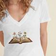 Chapter 21 Years Old 21st Birthday Wildflower Book Lover Premium Tri-Blend Women's Jersey Short Sleeve Deep V-Neck Tshirt