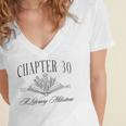 Chapter 30 A Literary Milestone 30th Birthday Book Lover Women's Jersey Short Sleeve Deep V-Neck Tshirt