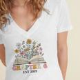 Chapter 6 Years Old 6th Birthday Wildflower Book Lover Women's Jersey Short Sleeve Deep V-Neck Tshirt Chapter 6 Years Old 6th Birthday Wildflower Book Lover Women's Jersey Short Sleeve Deep V-Neck Tshirt