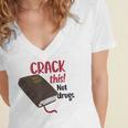 Christian Quote Holy Bible Crack This Book Not Drugs Women's Jersey Short Sleeve Deep V-Neck Tshirt Christian Quote Holy Bible Crack This Book Not Drugs Women's Jersey Short Sleeve Deep V-Neck Tshirt