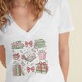 Christmas Book Lover Reading Reader Men Women Kids Xmas Women's Jersey Short Sleeve Deep V-Neck Tshirt Christmas Book Lover Reading Reader Men Women Kids Xmas Women's Jersey Short Sleeve Deep V-Neck Tshirt