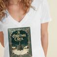 A Christmas Carol Book Cover By Charles Dickens Women's Jersey Short Sleeve Deep V-Neck Tshirt