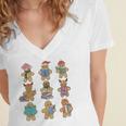 Christmas Library Gingerbread Man Books Lover Bookworm Women's Jersey Short Sleeve Deep V-Neck Tshirt Christmas Library Gingerbread Man Books Lover Bookworm Women's Jersey Short Sleeve Deep V-Neck Tshirt