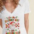 Christmas Smut Book On The Naughty List For Reading Smut Women's Jersey Short Sleeve Deep V-Neck Tshirt