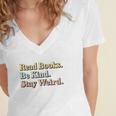 Classic Read Books Be Kind Stay Weird Positive Reader Premium Tri-Blend Women's Jersey Short Sleeve Deep V-Neck Tshirt