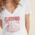 Clifford The Big Red Dog Reading Club Est 1988 Kids Books Women's Jersey Short Sleeve Deep V-Neck Tshirt Clifford The Big Red Dog Reading Club Est 1988 Kids Books Women's Jersey Short Sleeve Deep V-Neck Tshirt