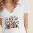 I Closed My Book To Be Here Floral Bookworm Reading Women's Jersey Short Sleeve Deep V-Neck Tshirt I Closed My Book To Be Here Floral Bookworm Reading Women's Jersey Short Sleeve Deep V-Neck Tshirt