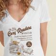 Cozy Girl Book Club Cozy Readers Book Club Women's Jersey Short Sleeve Deep V-Neck Tshirt Cozy Girl Book Club Cozy Readers Book Club Women's Jersey Short Sleeve Deep V-Neck Tshirt