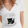Cute Cats And Books Aesthetic Feline Reader Graphic Premium Tri-Blend Women's Jersey Short Sleeve Deep V-Neck Tshirt Cute Cats And Books Aesthetic Feline Reader Graphic Premium Tri-Blend Women's Jersey Short Sleeve Deep V-Neck Tshirt