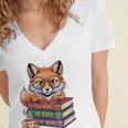 Cute Nerdy Fox Read Books Be Kind Stay Weird Book Club Premium Tri-Blend Women's Jersey Short Sleeve Deep V-Neck Tshirt Cute Nerdy Fox Read Books Be Kind Stay Weird Book Club Premium Tri-Blend Women's Jersey Short Sleeve Deep V-Neck Tshirt