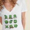 Cute Shamrock Reading St Patricks Day Teacher Book Lovers Women's Jersey Short Sleeve Deep V-Neck Tshirt Cute Shamrock Reading St Patricks Day Teacher Book Lovers Women's Jersey Short Sleeve Deep V-Neck Tshirt