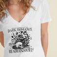 Dark Romance Books Lover Bookish Bookworm Gothic Aesthetic Women's Jersey Short Sleeve Deep V-Neck Tshirt