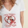 We Didn't Even Kiss Hockey Romance Book Women's Jersey Short Sleeve Deep V-Neck Tshirt