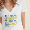 Disney Princess Belle I Put My Book Down For This Women's Jersey Short Sleeve Deep V-Neck Tshirt