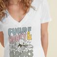 Disney Winnie The Pooh Fueled By Honey & Books Sketch Women's Jersey Short Sleeve Deep V-Neck Tshirt