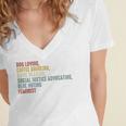 Dog Loving Coffee Drinking Book Reading Social Justice Women's Jersey Short Sleeve Deep V-Neck Tshirt Dog Loving Coffee Drinking Book Reading Social Justice Women's Jersey Short Sleeve Deep V-Neck Tshirt
