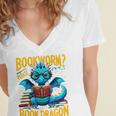 Dragon Bookworm Please I'm A Book Dragon Women's Jersey Short Sleeve Deep V-Neck Tshirt Dragon Bookworm Please I'm A Book Dragon Women's Jersey Short Sleeve Deep V-Neck Tshirt