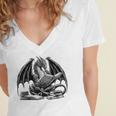 Dragon Reading Book Bookworm Books Dragon Learning Women's Jersey Short Sleeve Deep V-Neck Tshirt Dragon Reading Book Bookworm Books Dragon Learning Women's Jersey Short Sleeve Deep V-Neck Tshirt