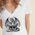 Dragon Reading Book Bookworm Books Dragon Lover Learning Women's Jersey Short Sleeve Deep V-Neck Tshirt Dragon Reading Book Bookworm Books Dragon Lover Learning Women's Jersey Short Sleeve Deep V-Neck Tshirt
