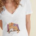 Easily Distracted By Cats And Books Cute Cat Sleeping Girls Women's Jersey Short Sleeve Deep V-Neck Tshirt Easily Distracted By Cats And Books Cute Cat Sleeping Girls Women's Jersey Short Sleeve Deep V-Neck Tshirt