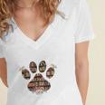 Easily Distracted By Dogs And Books Women's Jersey Short Sleeve Deep V-Neck Tshirt
