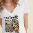 Emotionally Attached To Fictional Characters Just More Books Women's Jersey Short Sleeve Deep V-Neck Tshirt