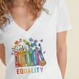 Equal Rights Book Flower Equality Peace Love Kindness Book Women's Jersey Short Sleeve Deep V-Neck Tshirt Equal Rights Book Flower Equality Peace Love Kindness Book Women's Jersey Short Sleeve Deep V-Neck Tshirt