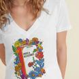 Equal Rights Book Flower Resist Feminist LGBTQ Floral Women's Jersey Short Sleeve Deep V-Neck Tshirt Equal Rights Book Flower Resist Feminist LGBTQ Floral Women's Jersey Short Sleeve Deep V-Neck Tshirt