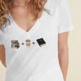 Everything a Girl Needs Books Coffee Jesus Women's Jersey Short Sleeve Deep V-Neck Tshirt