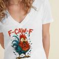 F-Caw-F Rooster F Awk F Chicken Coffee Romance Books Lover Women's Jersey Short Sleeve Deep V-Neck Tshirt F-Caw-F Rooster F Awk F Chicken Coffee Romance Books Lover Women's Jersey Short Sleeve Deep V-Neck Tshirt