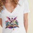 In My Fantasy Era Magic Dragon Book Women's Jersey Short Sleeve Deep V-Neck Tshirt In My Fantasy Era Magic Dragon Book Women's Jersey Short Sleeve Deep V-Neck Tshirt
