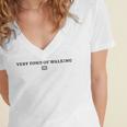 Very Fond Of Walking Book Lover Mom Walking Women's Jersey Short Sleeve Deep V-Neck Tshirt Very Fond Of Walking Book Lover Mom Walking Women's Jersey Short Sleeve Deep V-Neck Tshirt