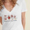 Forget Flowers Buy Me Books Silly-Goose Book Reading Lover Women's Jersey Short Sleeve Deep V-Neck Tshirt