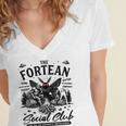 Fortean Social Club Bigfoot Mothman Alien Cryptid Introvert Women's Jersey Short Sleeve Deep V-Neck Tshirt Fortean Social Club Bigfoot Mothman Alien Cryptid Introvert Women's Jersey Short Sleeve Deep V-Neck Tshirt