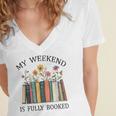 My Weekend Is Fully Booked Cozy Bookish Women's Jersey Short Sleeve Deep V-Neck Tshirt My Weekend Is Fully Booked Cozy Bookish Women's Jersey Short Sleeve Deep V-Neck Tshirt
