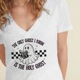 The Only Ghost I Know Is The Holy Ghost Ghost Read Book Women's Jersey Short Sleeve Deep V-Neck Tshirt The Only Ghost I Know Is The Holy Ghost Ghost Read Book Women's Jersey Short Sleeve Deep V-Neck Tshirt