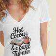 Hot Cocoa And a Page Turner Book Lovers Hot Chocolate Women's Jersey Short Sleeve Deep V-Neck Tshirt Hot Cocoa And a Page Turner Book Lovers Hot Chocolate Women's Jersey Short Sleeve Deep V-Neck Tshirt
