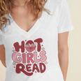 Hot Girls Read Book Lover Feminist Reader Premium Tri-Blend Women's Jersey Short Sleeve Deep V-Neck Tshirt Hot Girls Read Book Lover Feminist Reader Premium Tri-Blend Women's Jersey Short Sleeve Deep V-Neck Tshirt