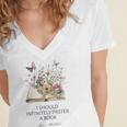 I Should Infinitely Prefer A Book Jane Austen Fan Woman Girl Women's Jersey Short Sleeve Deep V-Neck Tshirt I Should Infinitely Prefer A Book Jane Austen Fan Woman Girl Women's Jersey Short Sleeve Deep V-Neck Tshirt