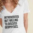 Introverted Geophysicist Geophysics Introvert Women's Jersey Short Sleeve Deep V-Neck Tshirt Introverted Geophysicist Geophysics Introvert Women's Jersey Short Sleeve Deep V-Neck Tshirt
