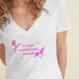 It's Too Nonfictiony Outside Bookish Women's Jersey Short Sleeve Deep V-Neck Tshirt