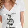 It's Not Smut It's Literature Smut Book Reader Women's Jersey Short Sleeve Deep V-Neck Tshirt