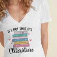 It's Not Smut It's Literature Dark Romance Smutt Book Lover Women's Jersey Short Sleeve Deep V-Neck Tshirt It's Not Smut It's Literature Dark Romance Smutt Book Lover Women's Jersey Short Sleeve Deep V-Neck Tshirt
