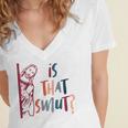 Jesus God Smut Reader Smut Reading Book Is That Smut Women's Jersey Short Sleeve Deep V-Neck Tshirt