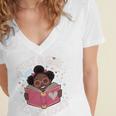 Just A Girl Who Loves Books Cute African American Afro Women's Jersey Short Sleeve Deep V-Neck Tshirt Just A Girl Who Loves Books Cute African American Afro Women's Jersey Short Sleeve Deep V-Neck Tshirt