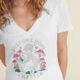 Just One More Chapter Mushrooms Gothic Skeleton Book Lover Premium Women's Jersey Short Sleeve Deep V-Neck Tshirt Just One More Chapter Mushrooms Gothic Skeleton Book Lover Premium Women's Jersey Short Sleeve Deep V-Neck Tshirt