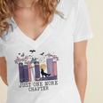 Just One More Chapter Romantasy Book Dragon Bookworm Bookish Women's Jersey Short Sleeve Deep V-Neck Tshirt Just One More Chapter Romantasy Book Dragon Bookworm Bookish Women's Jersey Short Sleeve Deep V-Neck Tshirt