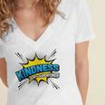 Kindness Is My Superpower Retro Comic Book T-Shirt Women's Jersey Short Sleeve Deep V-Neck Tshirt