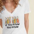 If You Know You Know 6 7 Reading Books Merry Christmas Women's Jersey Short Sleeve Deep V-Neck Tshirt